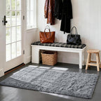 Fluffy Rug Shag Area Rug, Light Grey 3x5 Area Rugs by Yongyangjuxi