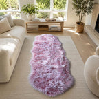 EasyJoy Faux Sheepskin Rug, Fluffy Faux Fur Rug, Ultra Soft Shag Area Rug - Image 5