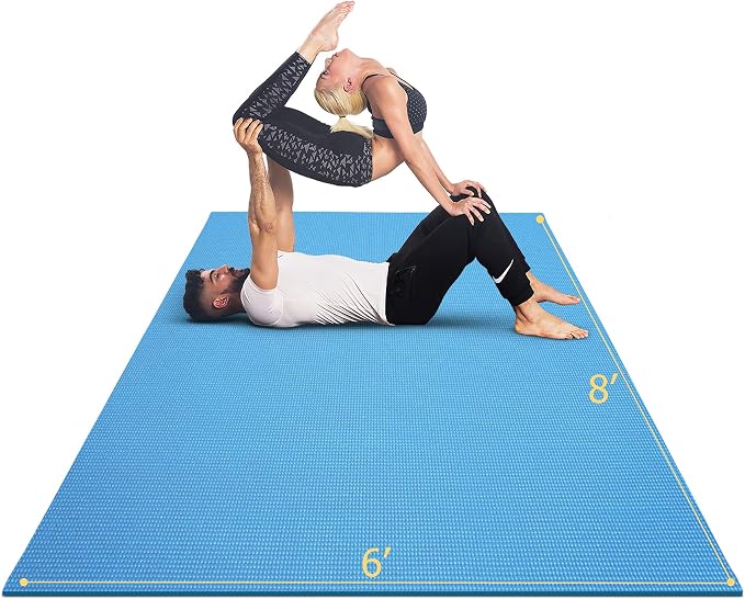GXMMAT Large Yoga Mat 12'x6'/10'x6'/6'x8', Extra Thick Workout Mats by GXMMAT
