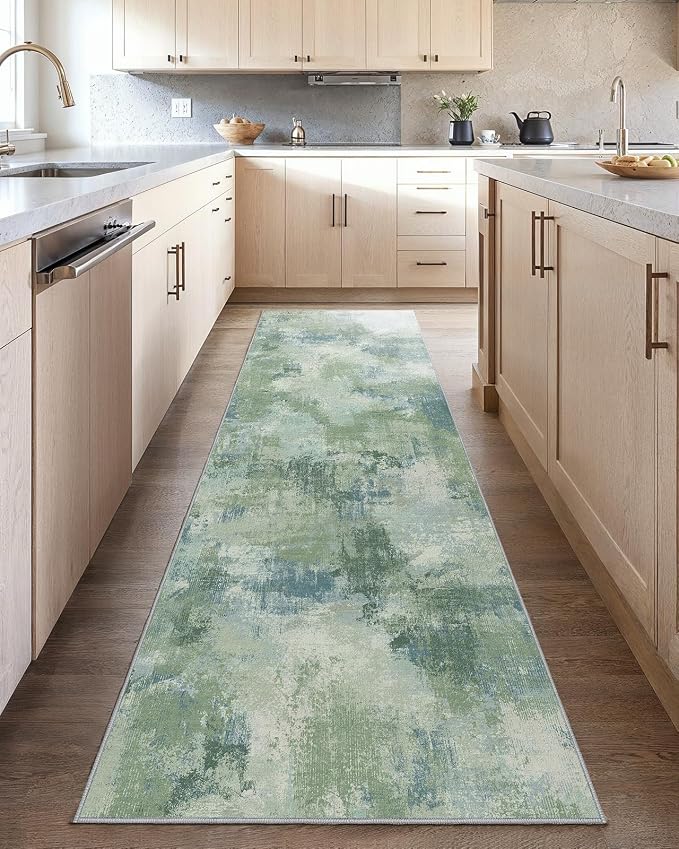 Runner Rugs for Hallway 2'6"x8', Modern Abstract Machine Washable Runners for - Image 2