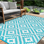 Outdoor Patio Plastic Straw Rug by Kalafun