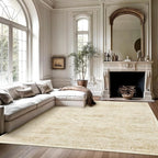 Soalmost 6x9 Area Rug for Living Room Floral Washable Non-Slip Modern Rugs for - Image 2