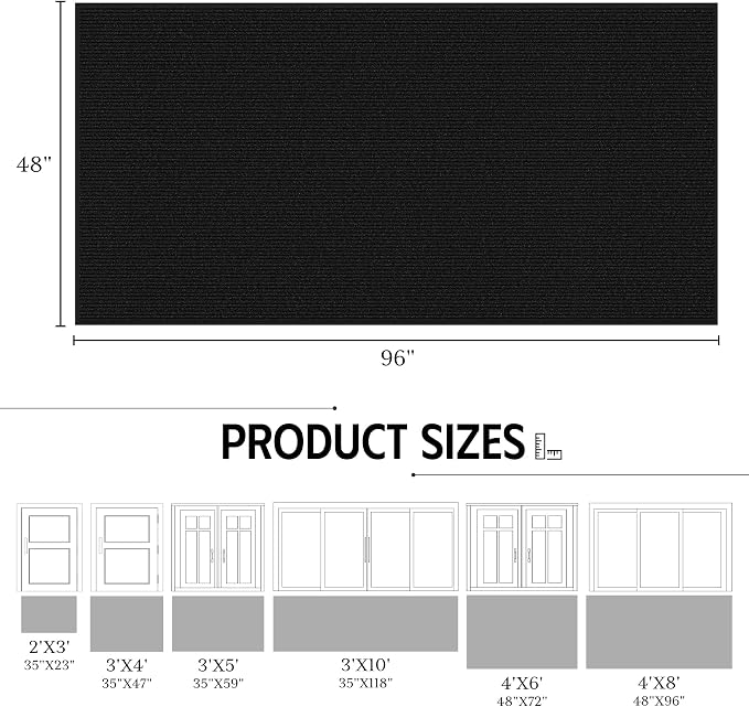 Large Commercial Floor Mat, All-Season Non-Slip Entry Mat, Absorbent & Stain - Image 2