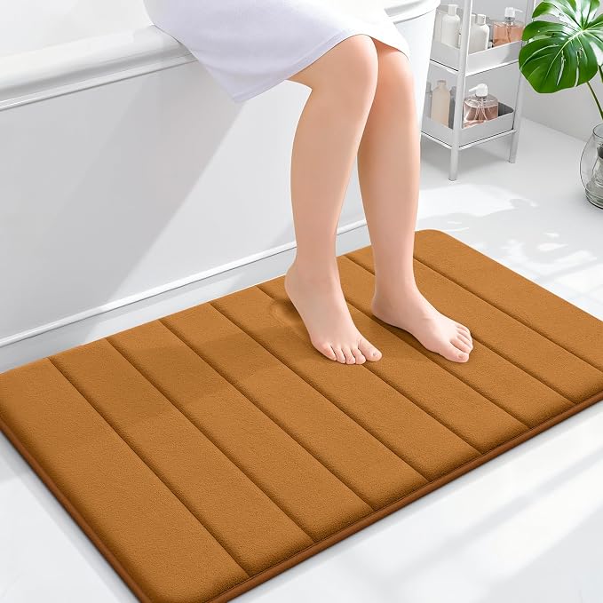OLANLY Memory Foam Bath Mat 36x24, Super Soft Absorbent Bathroom Rugs, Quick Dry by OLANLY
