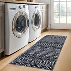 KUTA Boho Vintage Hallway Runners 2x5 ft Black Moroccan Washable Runner Rug - Image 4