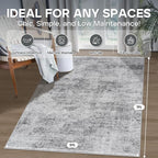 5x7 Area Rugs for Living Room Rug Washable: Modern Rug for Dining Room Bedroom - Image 2