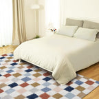 Super Soft Rug for Bedroom, 8x10 Ft Rainbow Area Rug Classic Checkered Shaggy - Image 3