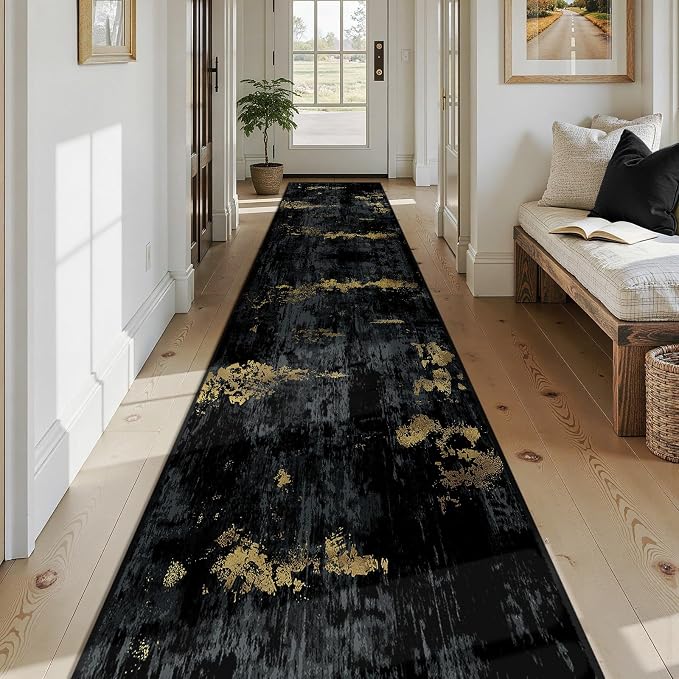 RELEANY Washable Area Rugs 2'6"x14 Non-Slip Modern Abstract Soft - Image 2