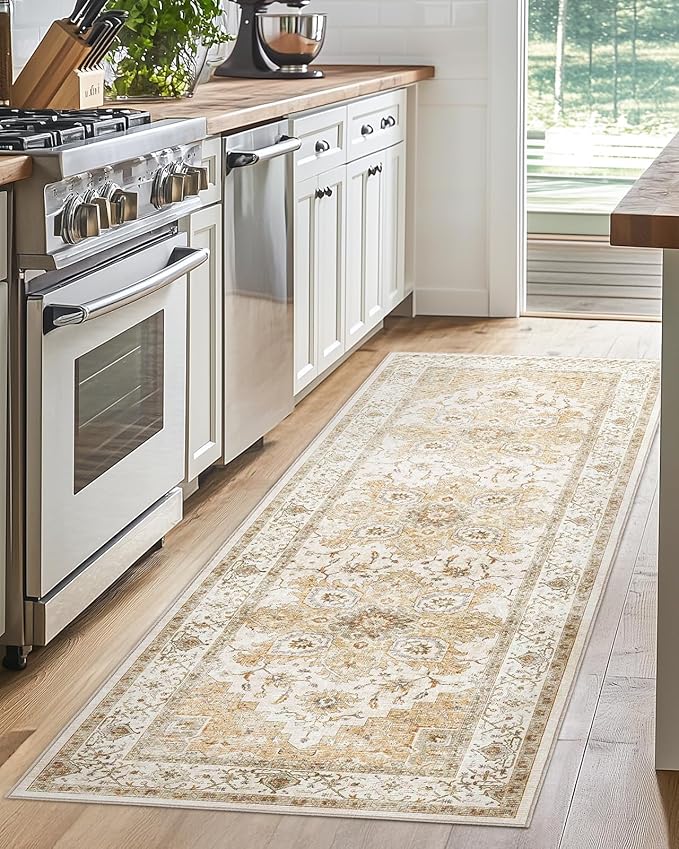 AMADA HOMEFURNISHING 2x6 Washable Runner Rug, Low-Profile Kitchen Rugs - Image 5