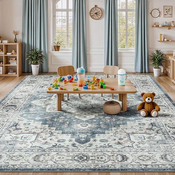 Lessymo 8x10 Vintage Medallion Rug - Image 8