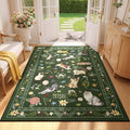 Unirea 3x5 Dark Green Cat Area Rug by UNIREA