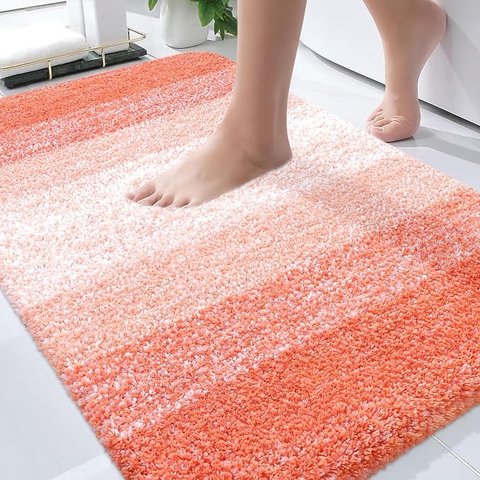 OLANLY Bathroom Rugs Mat 36x24, Extra Soft Absorbent Microfiber Bath Rugs by OLANLY