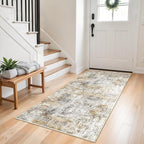 3x6 Washable Non-Slip Kitchen Runner Rug – Modern Abstract Wide Carpet Runner by ZHXXUJ