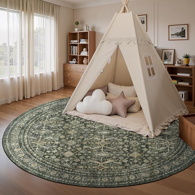 Lofus 6ft Area Rugs for Living Room, Soft Boho Carpets for Bedroom Dining Room - Image 5