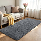 Shag Runner Rug for Bedroom Living Room 3x7 Upgrade Non-Slip Fluffy Soft - Image 2