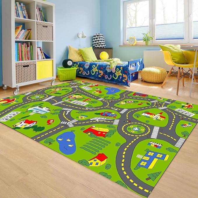 Non-Slip Town City Road Map Playmat - Image 9