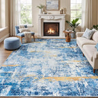Rugflix 8x10 Area Rugs for Living Room, Washable Large Rug Stain-Resistant Low by RugflixAreaRugs