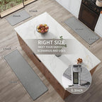 YDKGL Kitchen Rugs Mat Non Slip Washable, Linen-Look 0.3" Thick Soft Cushioned - Image 8