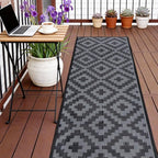 SAND MINE Waterproof Outdoor Rug, Plastic Reversible Rug, Modern Area Rug by SANDMIND