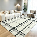 Terrug Plaid Area Rug for Living Room, Soft Low Pile Stain Resistance Abstract by TerrugHomeDecor