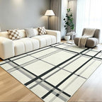 Terrug Plaid Area Rug for Living Room, Soft Low Pile Stain Resistance Abstract by TerrugHomeDecor