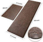 KMAT 2PCS Kitchen Mat Cushioned Anti-Fatigue Floor Mat, Waterproof Non-Slip - Image 2