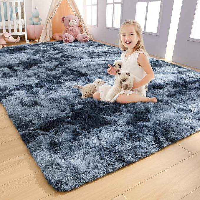 AROGAN Soft Rainbow Area Rugs for Girls Room, Fluffy Girls Bedroom Rugs by AROGANAREARUG