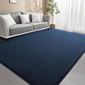 6x9 Feet Navy Blue Rug for Bedroom, Indoor Washable Memory Foam Rug for Living by Woottpe
