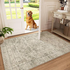 Machine Washable Throw Rugs for Entryway: Door Mat Indoor Entrance 3x5 Small by palohom