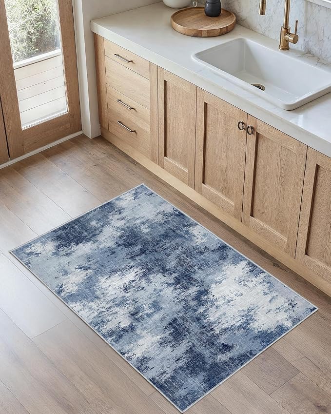 Washable Area Rug 2x4, Small Entryway Rug Non-Slip Vintage Door Mat Indoor - Image 2