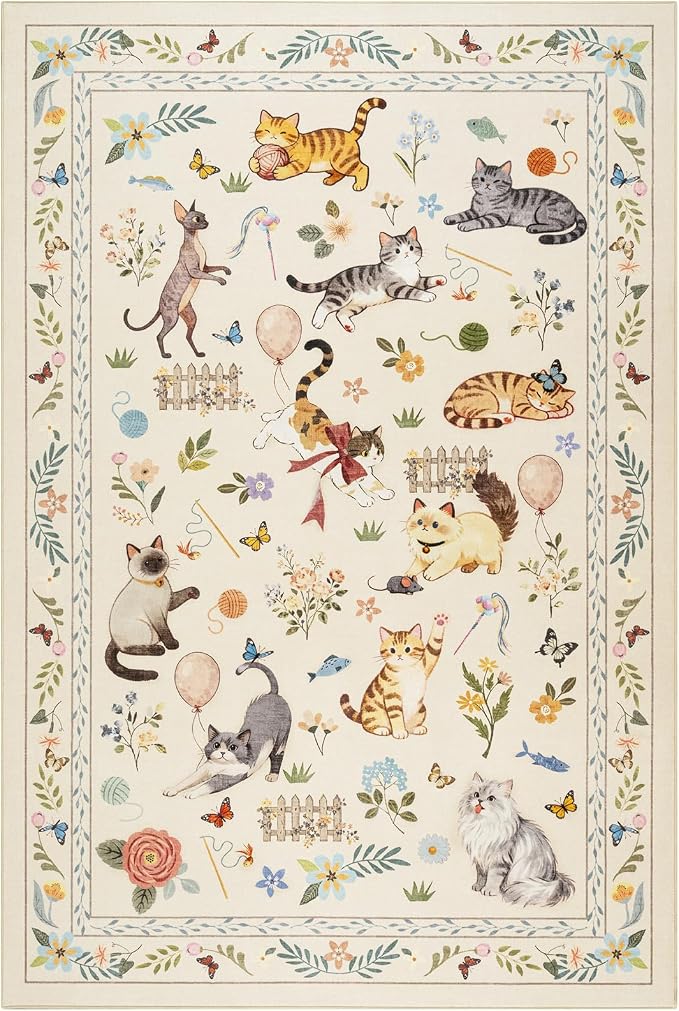 Unirea 8x10 Beige Cat Area Rugs - Image 2