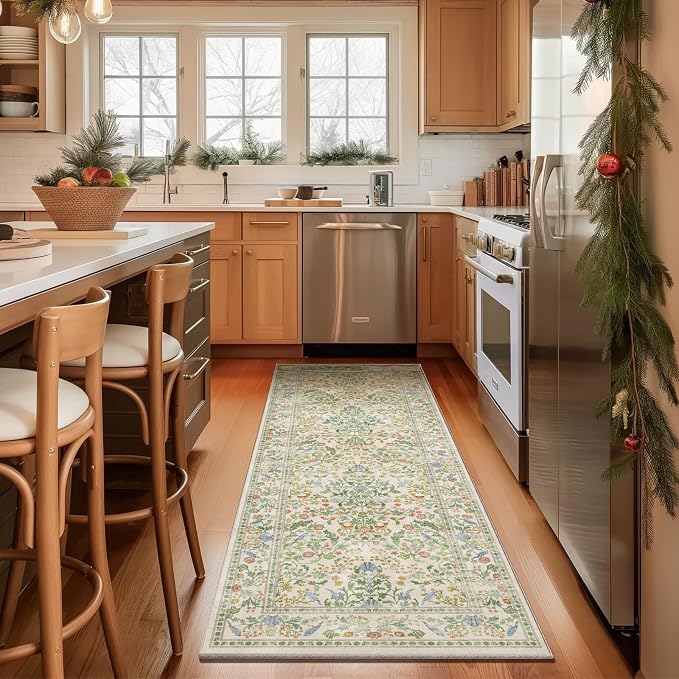 Washable Runner for Hallways Kitchen Rug: 2'6"x8' Runner Rugs Stain Resistant - Image 2