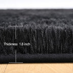 Chicrug Soft Runner Rug for Bedroom Living Room Plush Fluffy Rug 2x3 Feet - Image 2