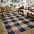 Tangsoo Checkered 4x6 Washable Easy Jute Area Rug by Tangsoo