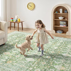 Lofus 5x7 Area Rug for Living Room, Light Green Washable Area Rugs - Image 5