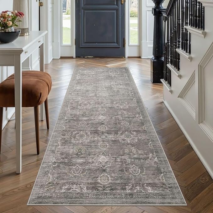 Rugxara 2x5 Runner Rug, Washable Kitchen Rugs, Non Slip Low Pile Area Rug Carpet by Rugxara