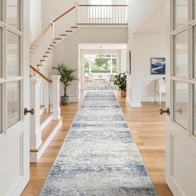 3x20 Washable Runner Rug for Hallway, Non-Slip Long Hallway Runner for Entryway by Restydon