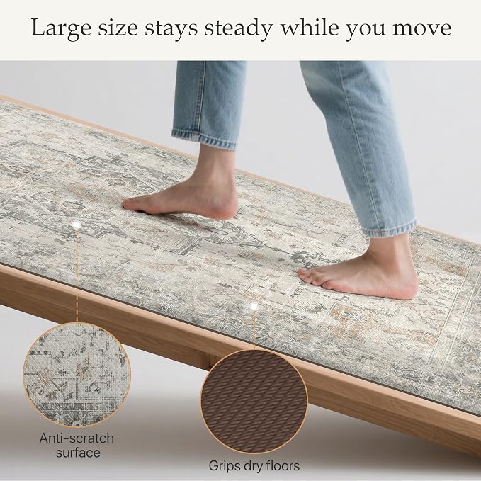 GENIMO Kitchen Mats for Floor, Washable Anti Fatigue Mat for Cushioned - Image 4