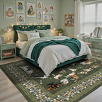 Washable 6x9 Dogs Area Rugs, Soft Bedroom Rug - Image 4