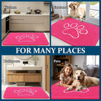 OLANLY Dog Door Mat for Muddy Paws 30x20, Paw Print Design, Absorbs Moisture - Image 8