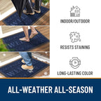 OLANLY Welcome Door Mat Indoor Outdoor Entrance, Heavy Duty Sturdy Front Door - Image 3