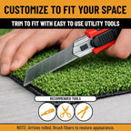Ottomanson Artificial Grass Turf Runner Pro 31" x 16', Fake Grass Rug - Image 8