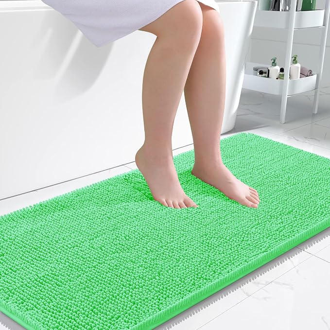 OLANLY Large Bathroom Rugs 45x27, Extra Soft Absorbent Chenille Bath Rugs by OLANLY