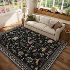 6x9 Area Rugs for Living Room: Washable Rug Vintage Rugs Stain Resistant Non - Image 8