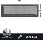 PURRUGS Dirt Trapping Door Mat 24" x 70", Non-Slip Machine Washable Entryway Rug - Image 2