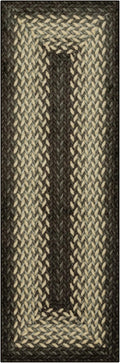 Maples Rugs Marion Bohemian Braided-Style Print Runner Rug – Made in USA – by MaplesRugs