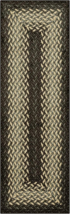 Maples Rugs Marion Bohemian Braided-Style Print Runner Rug – Made in USA – by MaplesRugs