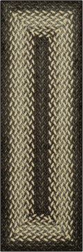 Maples Rugs Marion Bohemian Braided-Style Print Runner Rug – Made in USA – by MaplesRugs