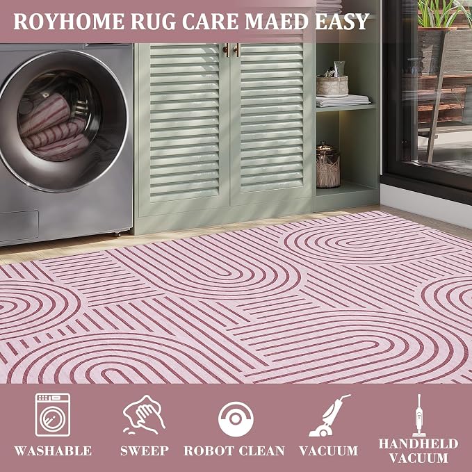 ROYHOME Washable Rug 5x7 Area Rugs - Image 5
