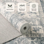 Rugxara 9x12 Extra Large Washable Area Rug, Soft Neutral Vintage Boho Rug - Image 8